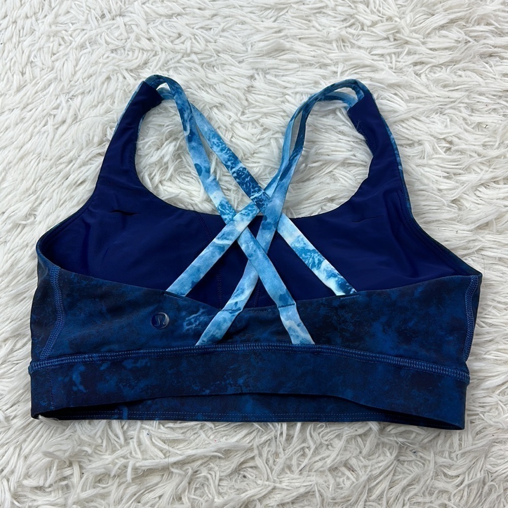 Lululemon Energy Bra H2O Deep Sea H20 Energy Bra Hero Blue - Picture 2 of 3